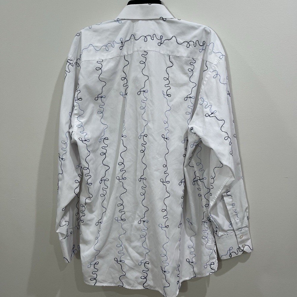 Bachrach Embroidered Men's Dress Shirt Casual Weekend Collar Button Up - Picture 9 of 9